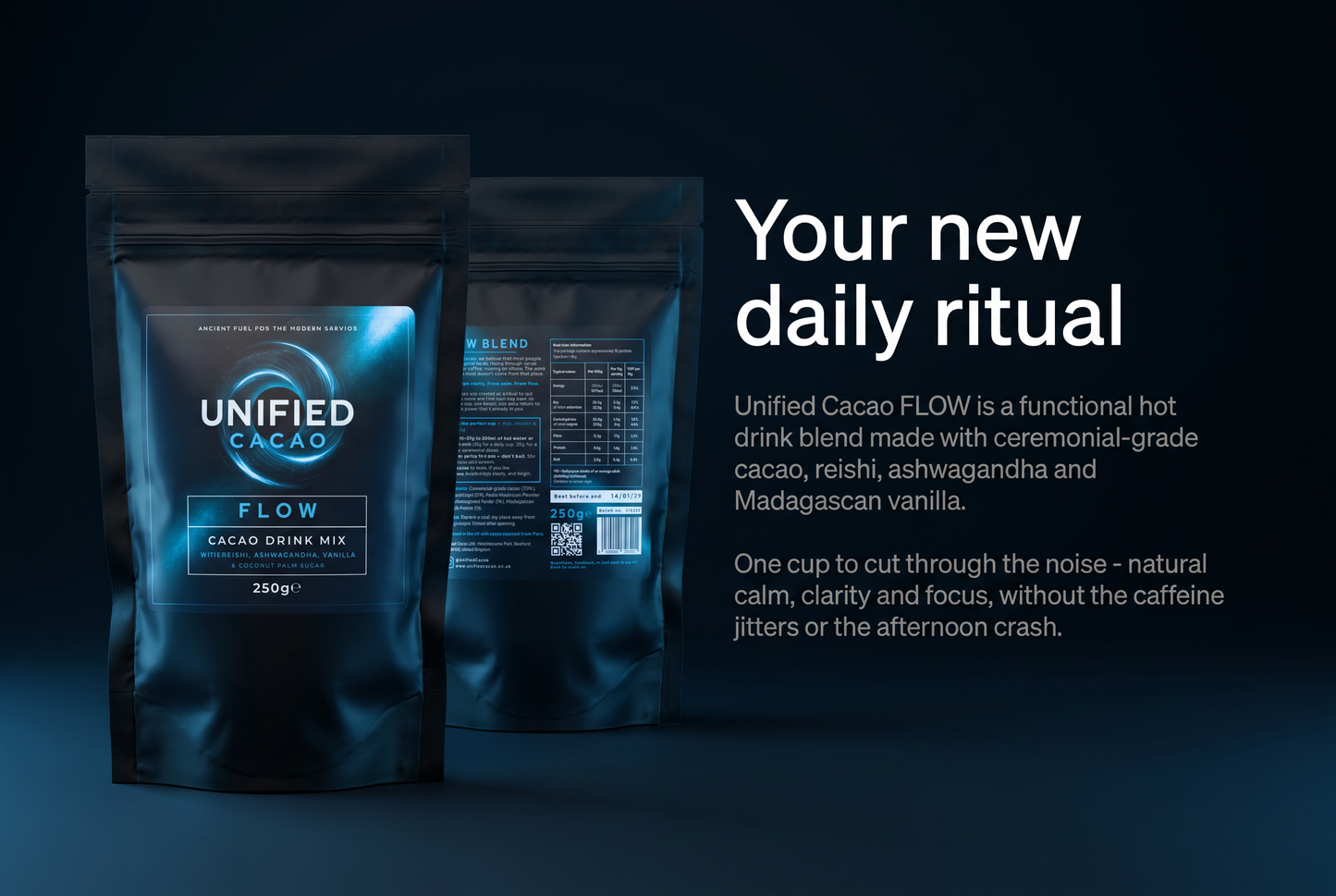 Flow Blend Cacao Mix 250g - with Coconut Sugar